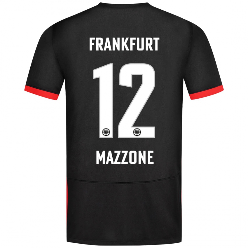 Bambino Maglia Matteo Mazzone #12 Nero Kit Gara Away 2024/25 Maglietta