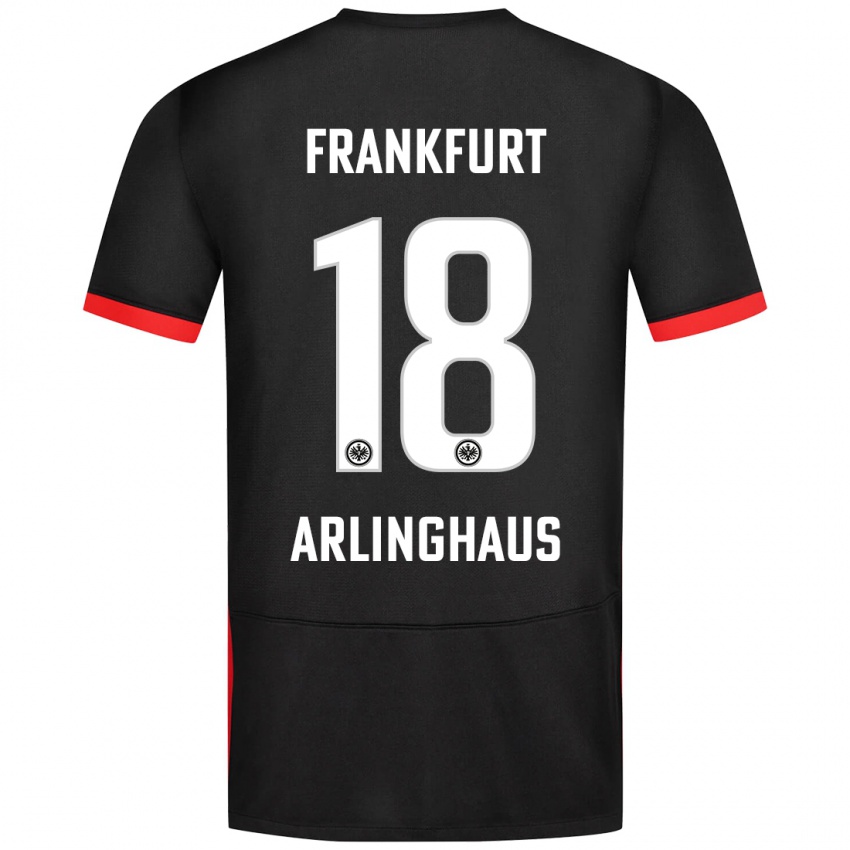 Bambino Maglia Max Arlinghaus #18 Nero Kit Gara Away 2024/25 Maglietta