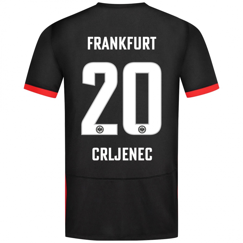 Bambino Maglia Dominik Crljenec #20 Nero Kit Gara Away 2024/25 Maglietta