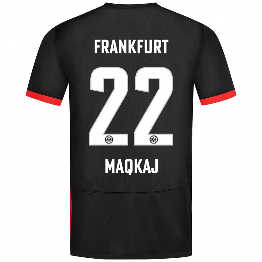 Bambino Maglia Dritan Maqkaj #22 Nero Kit Gara Away 2024/25 Maglietta