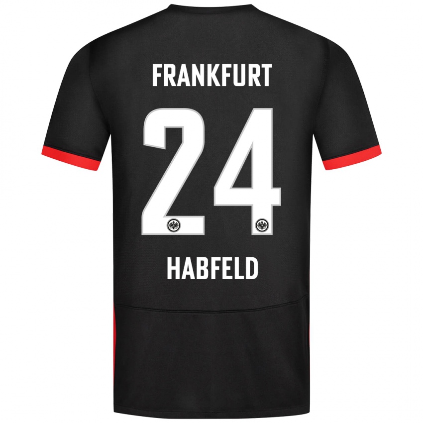 Bambino Maglia Josef Haßfeld #24 Nero Kit Gara Away 2024/25 Maglietta