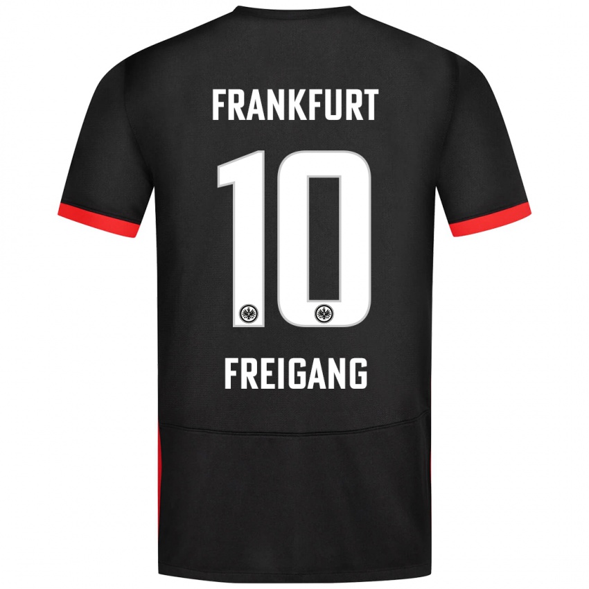 Bambino Maglia Laura Freigang #10 Nero Kit Gara Away 2024/25 Maglietta