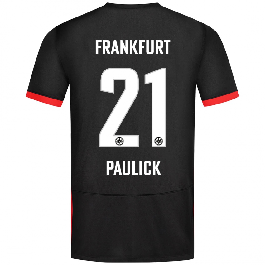 Bambino Maglia Lea Paulick #21 Nero Kit Gara Away 2024/25 Maglietta