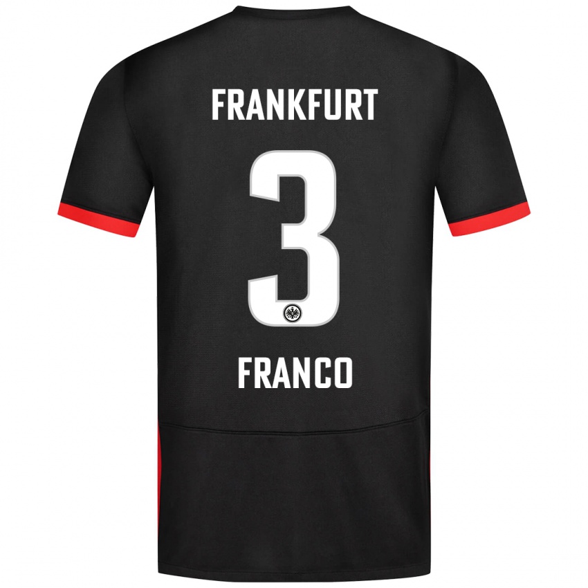 Bambino Maglia Giuseppe Franco #3 Nero Kit Gara Away 2024/25 Maglietta