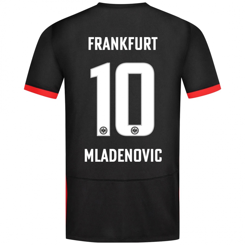 Bambino Maglia Marko Mladenovic #10 Nero Kit Gara Away 2024/25 Maglietta