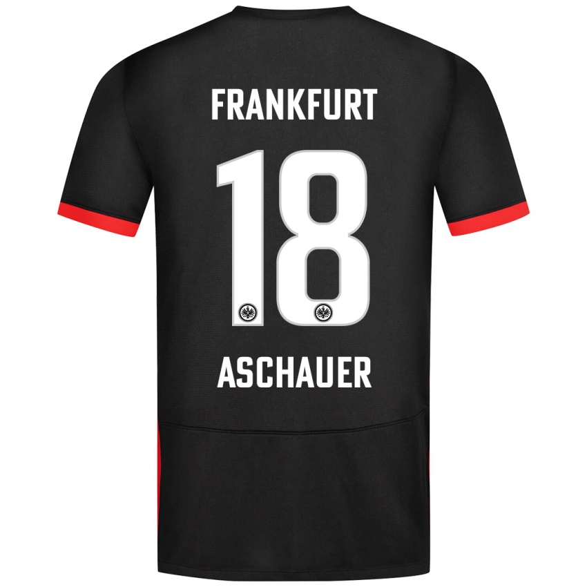 Bambino Maglia Verena Aschauer Hanshaw #18 Nero Kit Gara Away 2024/25 Maglietta