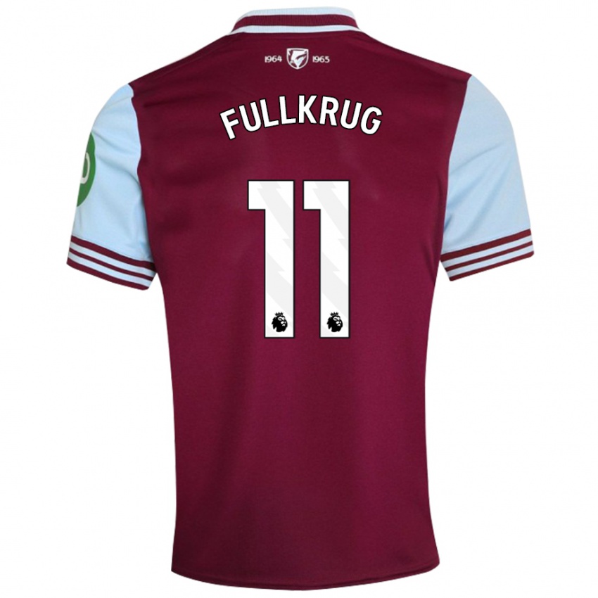 Uomo Maglia Niclas Füllkrug #11 Rosso Scuro Kit Gara Home 2024/25 Maglietta