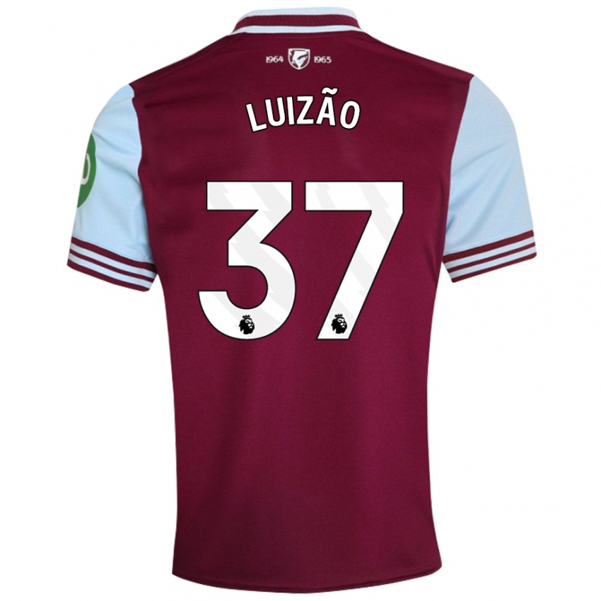 Uomo Maglia Luizão #37 Rosso Scuro Kit Gara Home 2024/25 Maglietta