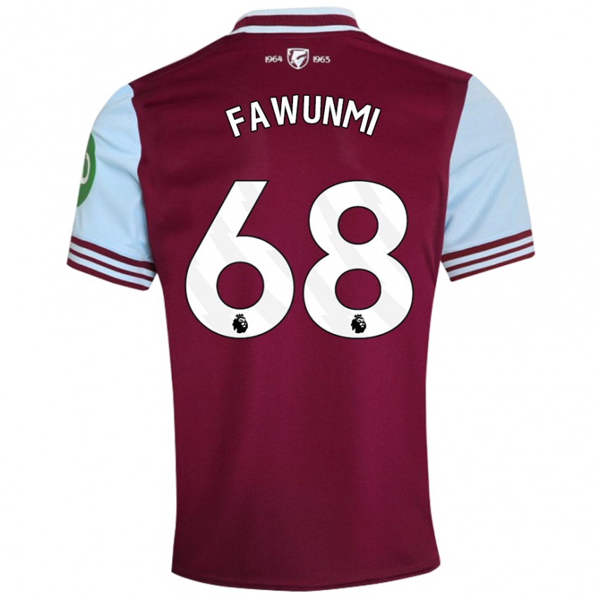 Uomo Maglia Favour Fawunmi #68 Rosso Scuro Kit Gara Home 2024/25 Maglietta