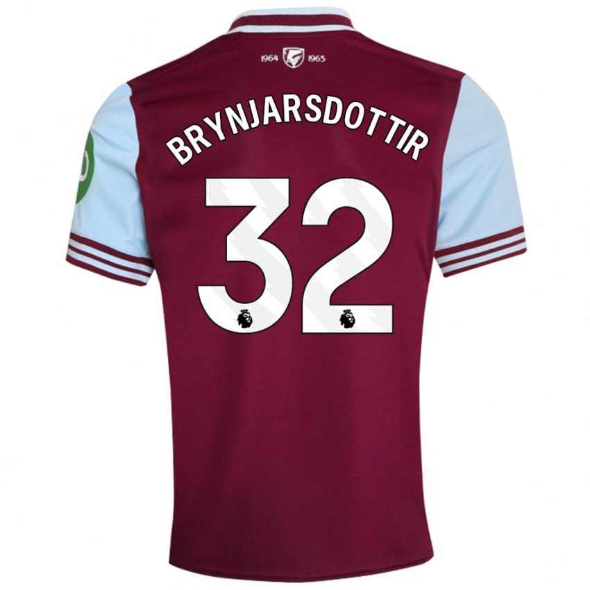 Uomo Maglia Dagny Brynjarsdottir #32 Rosso Scuro Kit Gara Home 2024/25 Maglietta