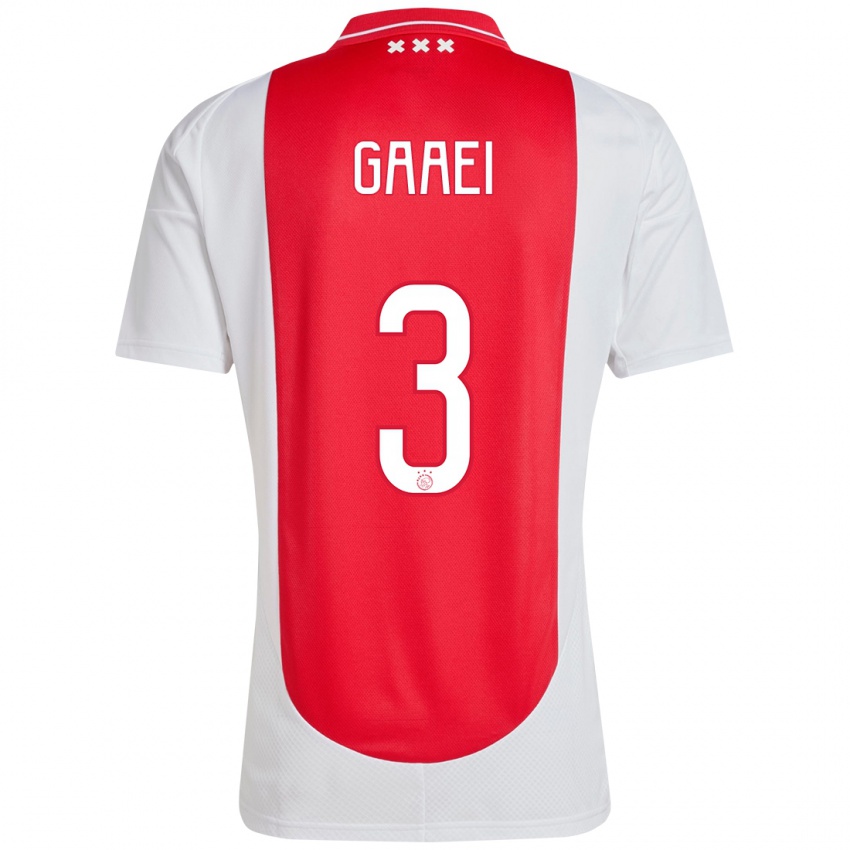 Uomo Maglia Anton Gaaei #3 Rosso Bianco Kit Gara Home 2024/25 Maglietta