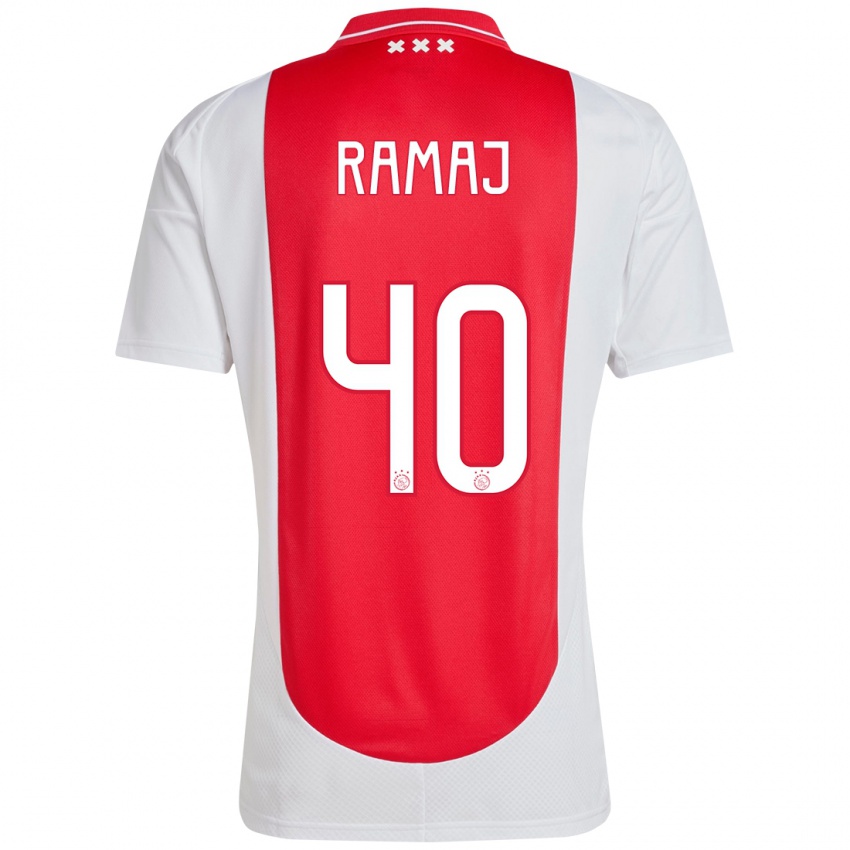 Uomo Maglia Diant Ramaj #40 Rosso Bianco Kit Gara Home 2024/25 Maglietta