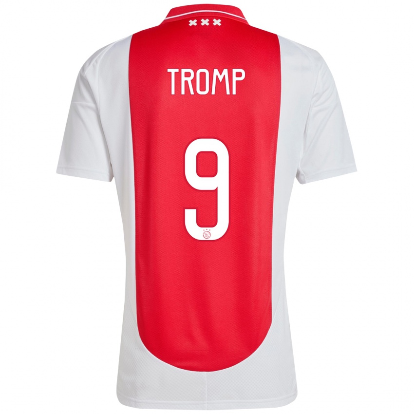 Uomo Maglia Nikita Tromp #9 Rosso Bianco Kit Gara Home 2024/25 Maglietta