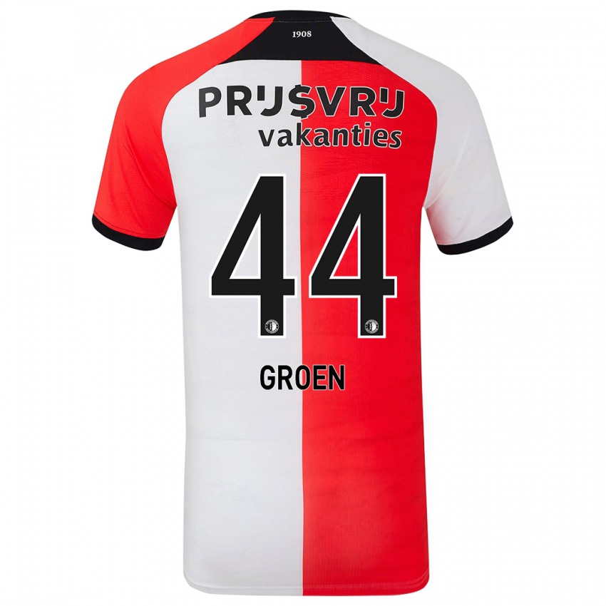 Uomo Maglia Nesto Groen #44 Rosso Bianco Kit Gara Home 2024/25 Maglietta