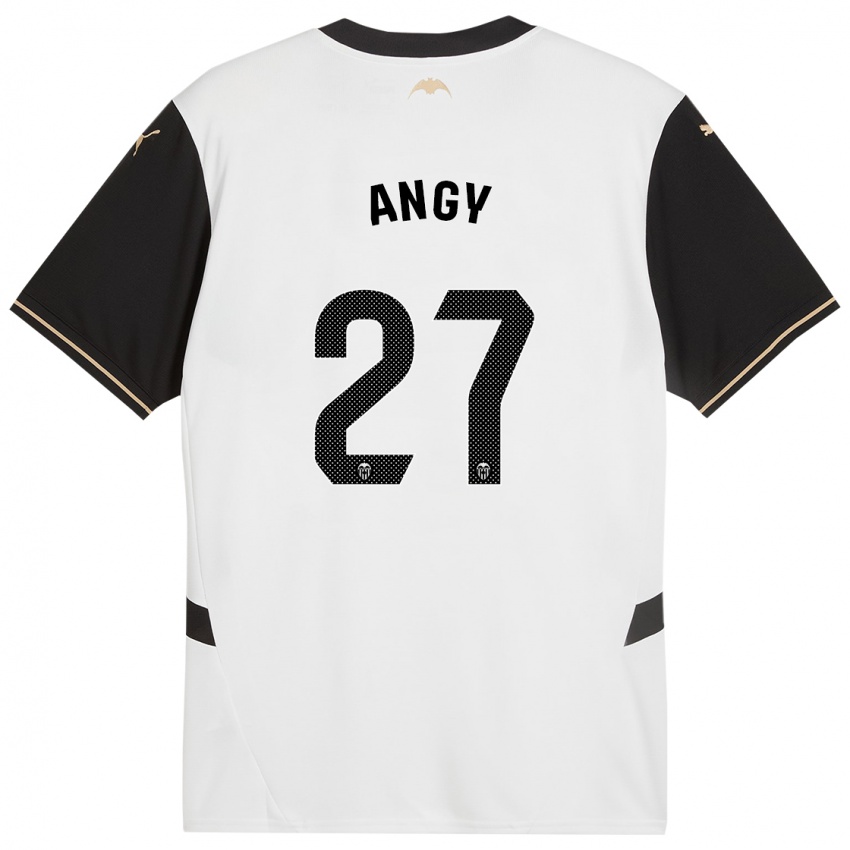 Uomo Maglia Angy #27 Bianco Nero Kit Gara Home 2024/25 Maglietta