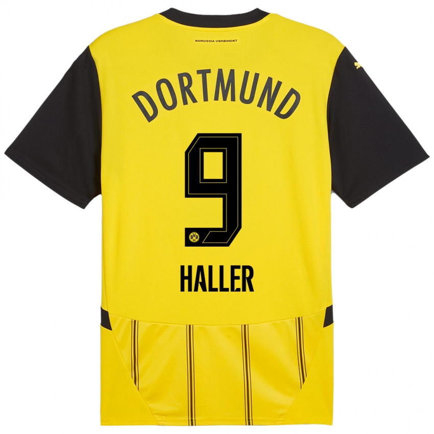 Uomo Maglia Sebastien Haller #9 Giallo Nero Kit Gara Home 2024/25 Maglietta