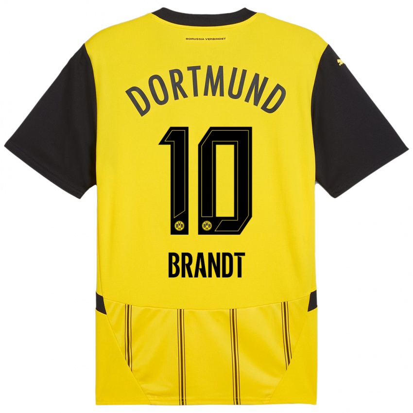 Uomo Maglia Julian Brandt #10 Giallo Nero Kit Gara Home 2024/25 Maglietta