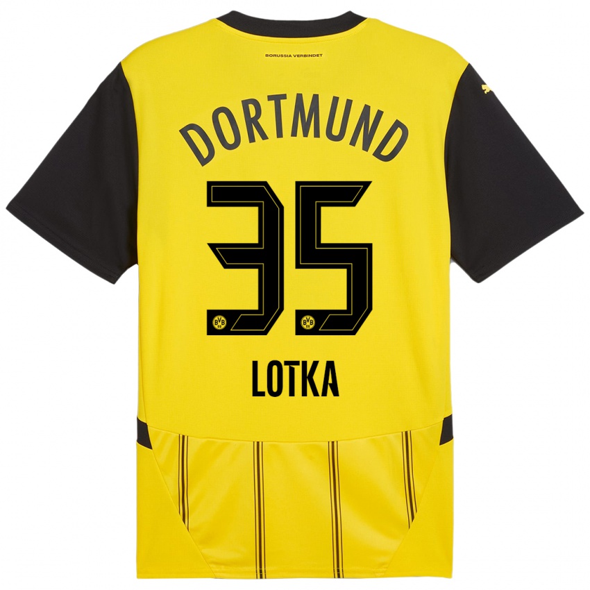 Uomo Maglia Marcel Lotka #35 Giallo Nero Kit Gara Home 2024/25 Maglietta