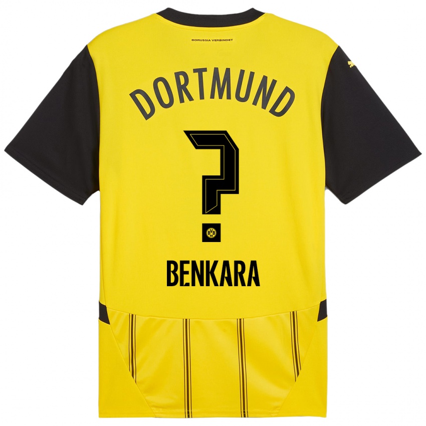 Uomo Maglia Elias Benkara #0 Giallo Nero Kit Gara Home 2024/25 Maglietta