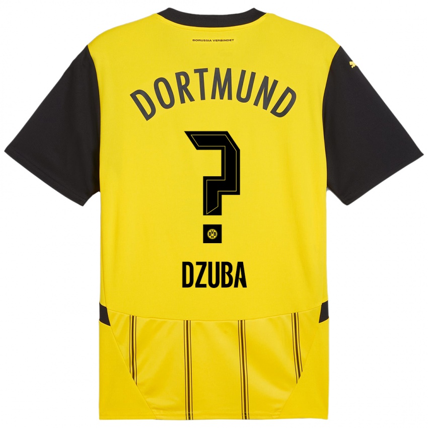 Uomo Maglia Fabian Dzuba #0 Giallo Nero Kit Gara Home 2024/25 Maglietta