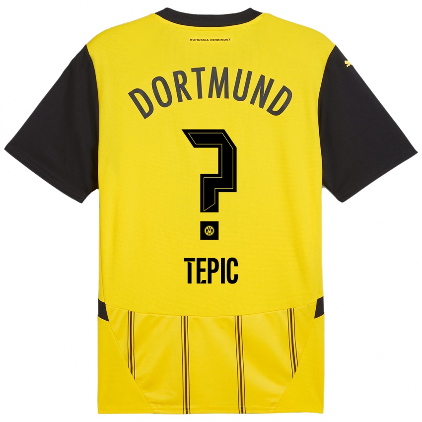 Uomo Maglia Lyon Tepic #0 Giallo Nero Kit Gara Home 2024/25 Maglietta