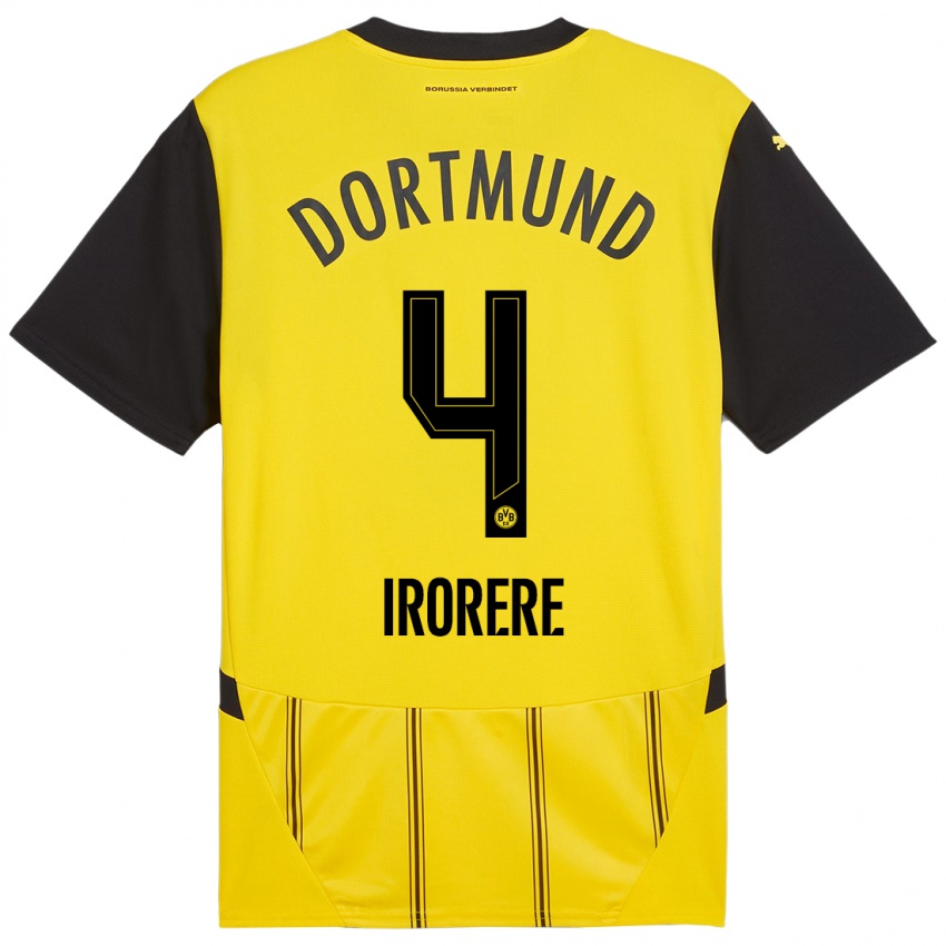 Uomo Maglia Felix Irorere #4 Giallo Nero Kit Gara Home 2024/25 Maglietta