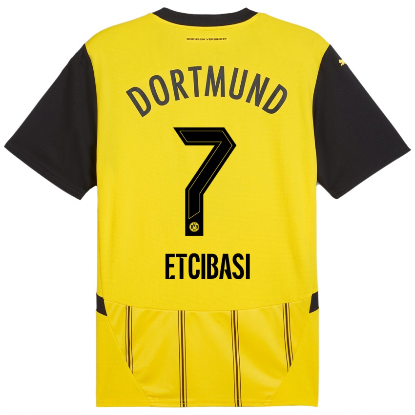 Uomo Maglia Taycan Etcibasi #7 Giallo Nero Kit Gara Home 2024/25 Maglietta