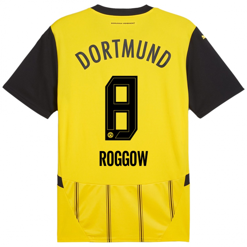 Uomo Maglia Franz Roggow #8 Giallo Nero Kit Gara Home 2024/25 Maglietta