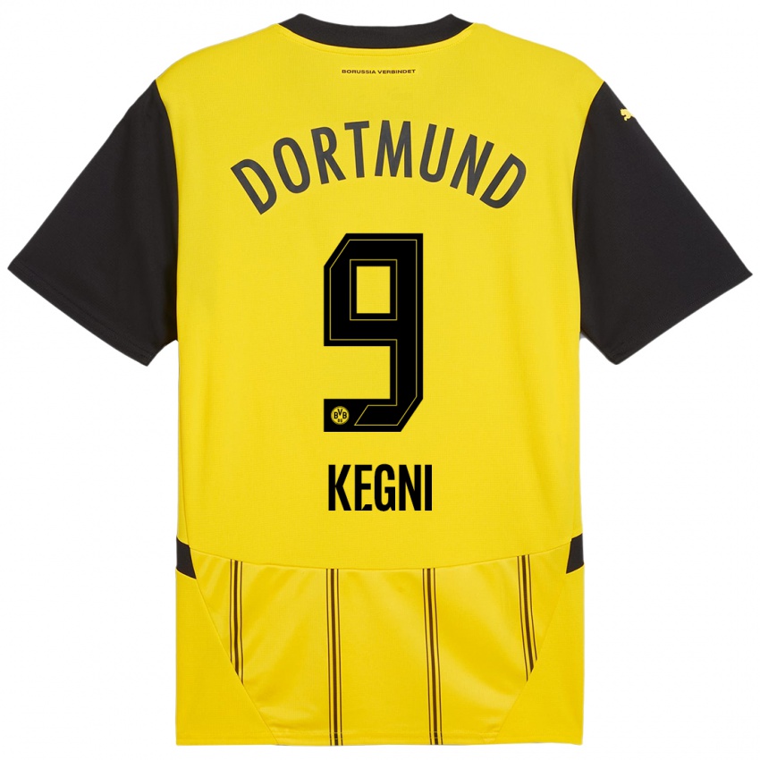 Uomo Maglia Pharell Kegni #9 Giallo Nero Kit Gara Home 2024/25 Maglietta