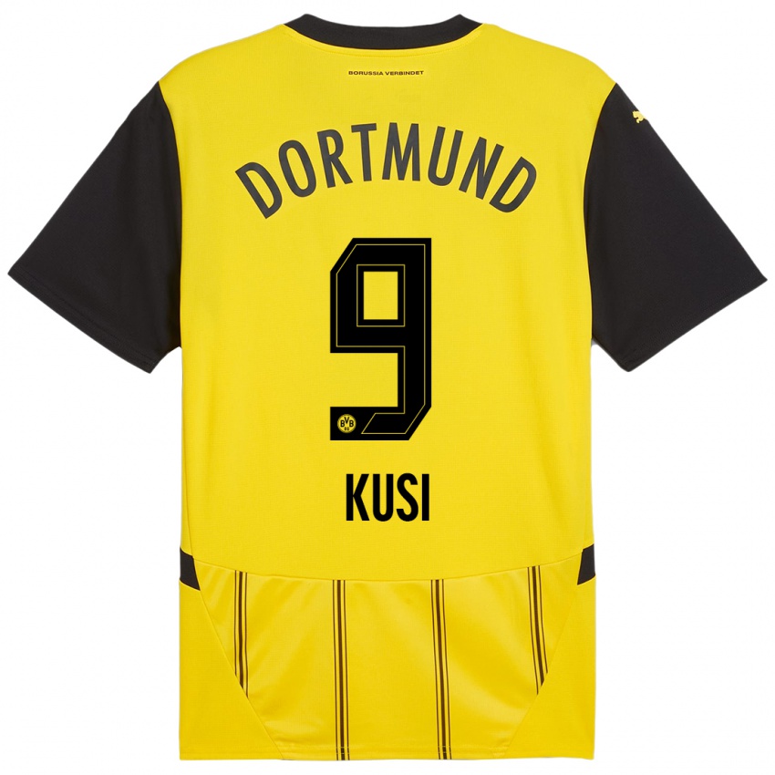 Uomo Maglia Jemain Kusi #9 Giallo Nero Kit Gara Home 2024/25 Maglietta