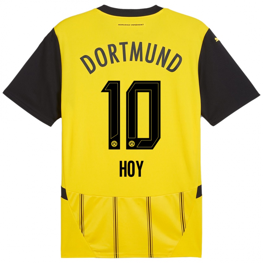 Uomo Maglia Justin Hoy #10 Giallo Nero Kit Gara Home 2024/25 Maglietta