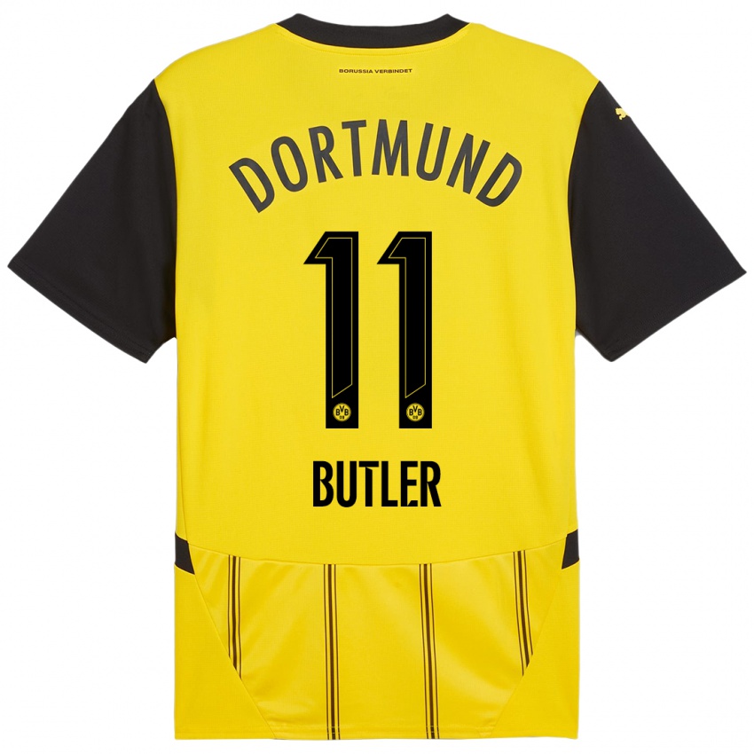 Uomo Maglia Justin Butler #11 Giallo Nero Kit Gara Home 2024/25 Maglietta