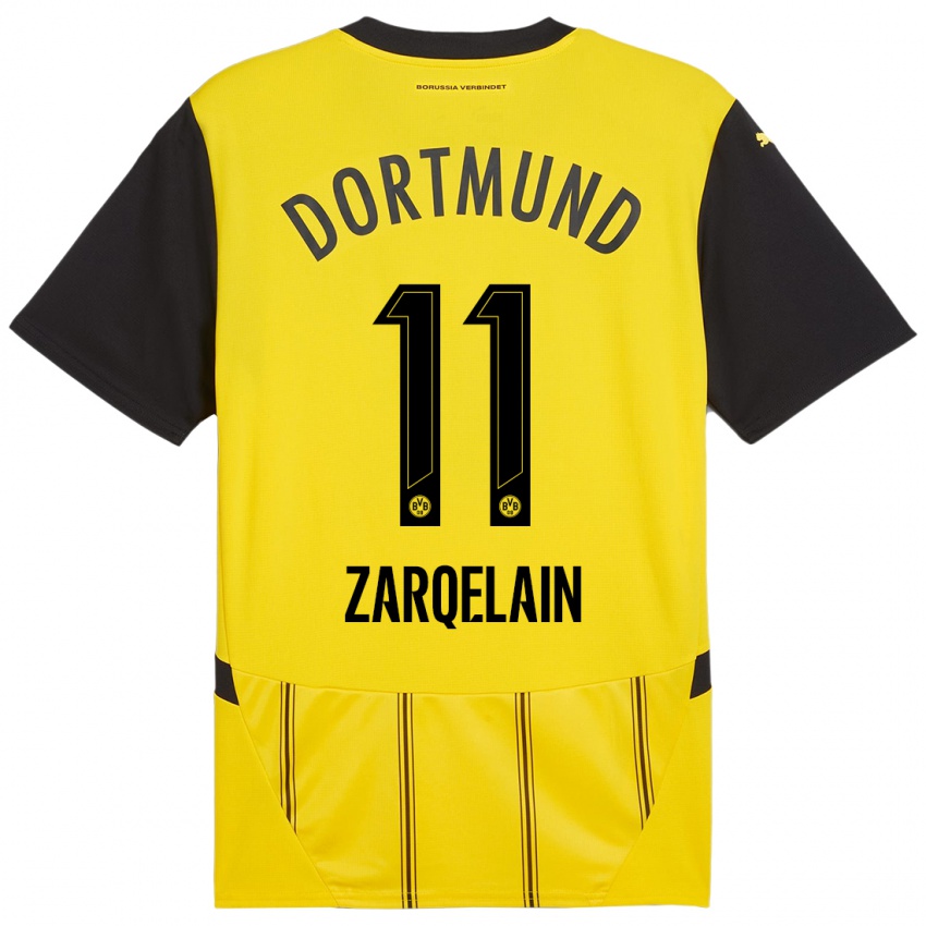 Uomo Maglia Fadi Zarqelain #11 Giallo Nero Kit Gara Home 2024/25 Maglietta