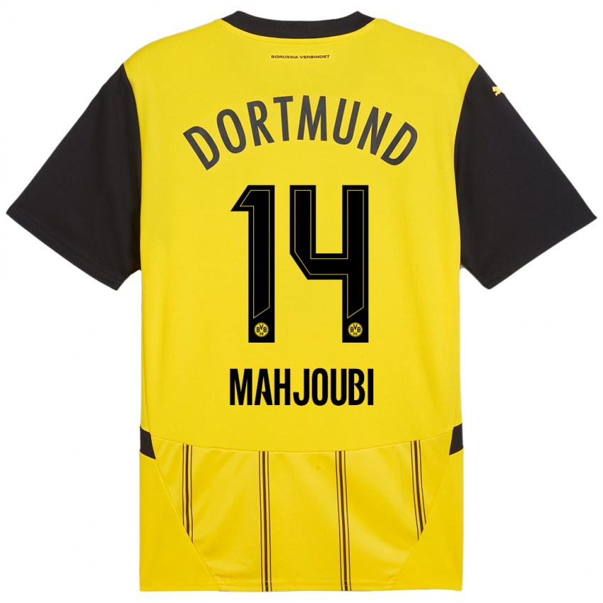 Uomo Maglia Anas Mahjoubi #14 Giallo Nero Kit Gara Home 2024/25 Maglietta