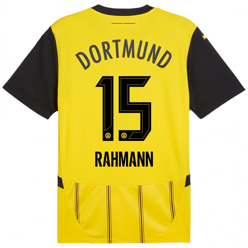 Uomo Maglia Luke Rahmann #15 Giallo Nero Kit Gara Home 2024/25 Maglietta