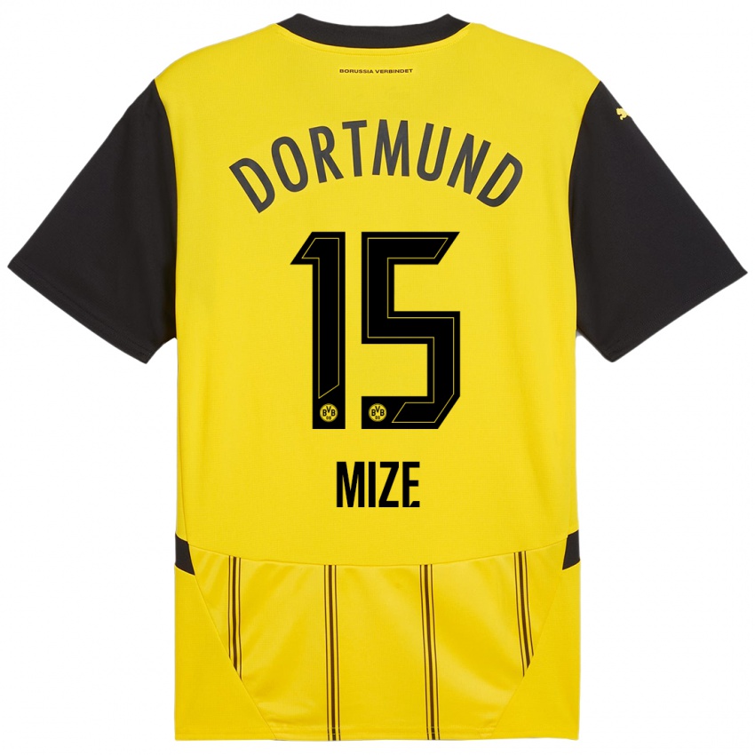 Uomo Maglia Jack Mize #15 Giallo Nero Kit Gara Home 2024/25 Maglietta