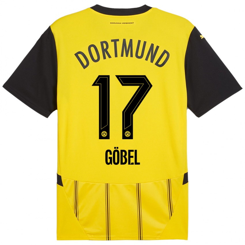 Uomo Maglia Patrick Göbel #17 Giallo Nero Kit Gara Home 2024/25 Maglietta