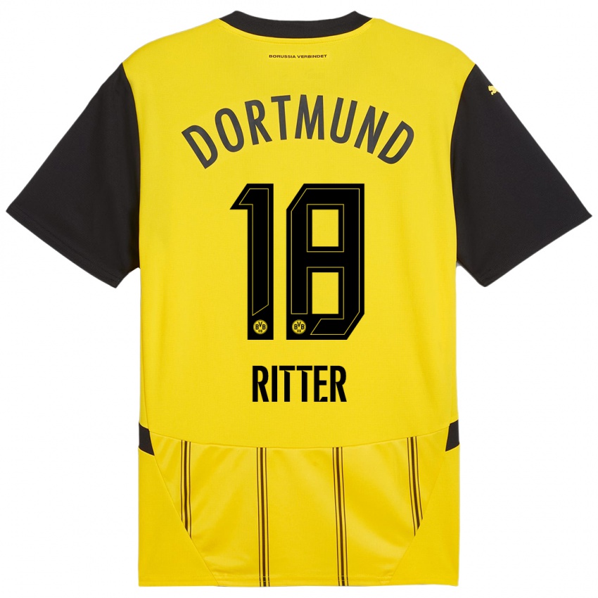 Uomo Maglia Roméo Ritter #18 Giallo Nero Kit Gara Home 2024/25 Maglietta