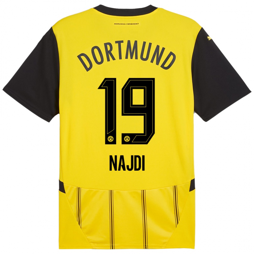 Uomo Maglia Ahmad Najdi #19 Giallo Nero Kit Gara Home 2024/25 Maglietta