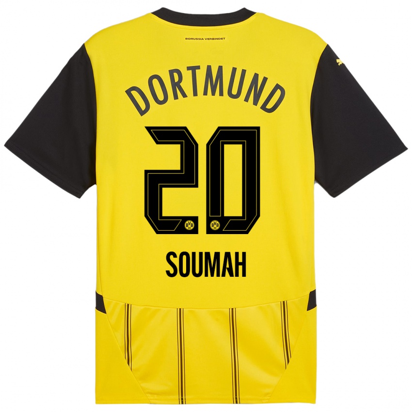 Uomo Maglia Moussa Soumah #20 Giallo Nero Kit Gara Home 2024/25 Maglietta