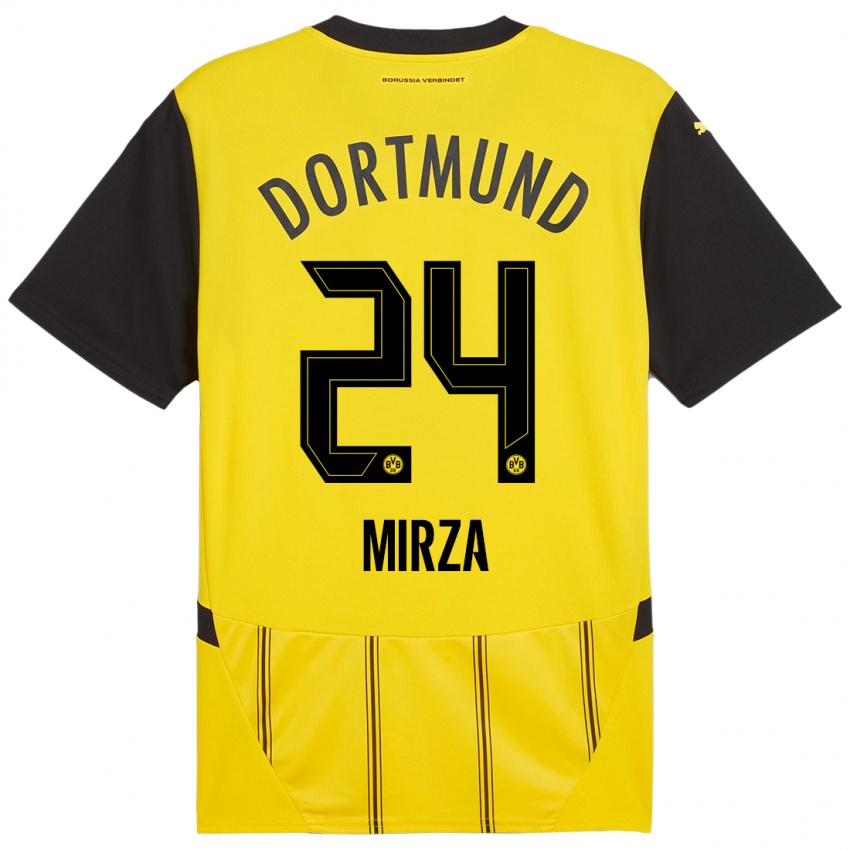 Uomo Maglia Marwan-Omir Mirza #24 Giallo Nero Kit Gara Home 2024/25 Maglietta