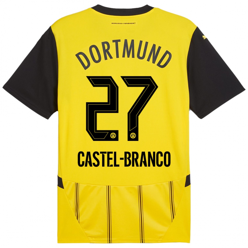 Uomo Maglia Diego Castel-Branco #27 Giallo Nero Kit Gara Home 2024/25 Maglietta