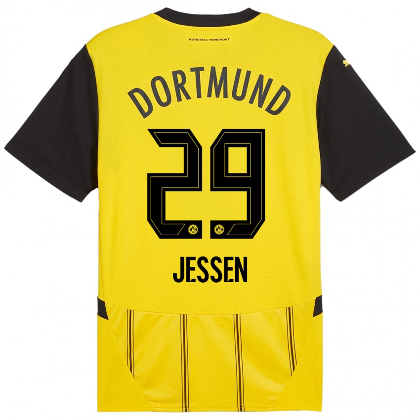 Uomo Maglia Niklas Jessen #29 Giallo Nero Kit Gara Home 2024/25 Maglietta