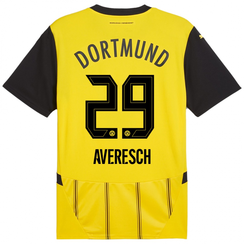 Uomo Maglia Noah Averesch #29 Giallo Nero Kit Gara Home 2024/25 Maglietta