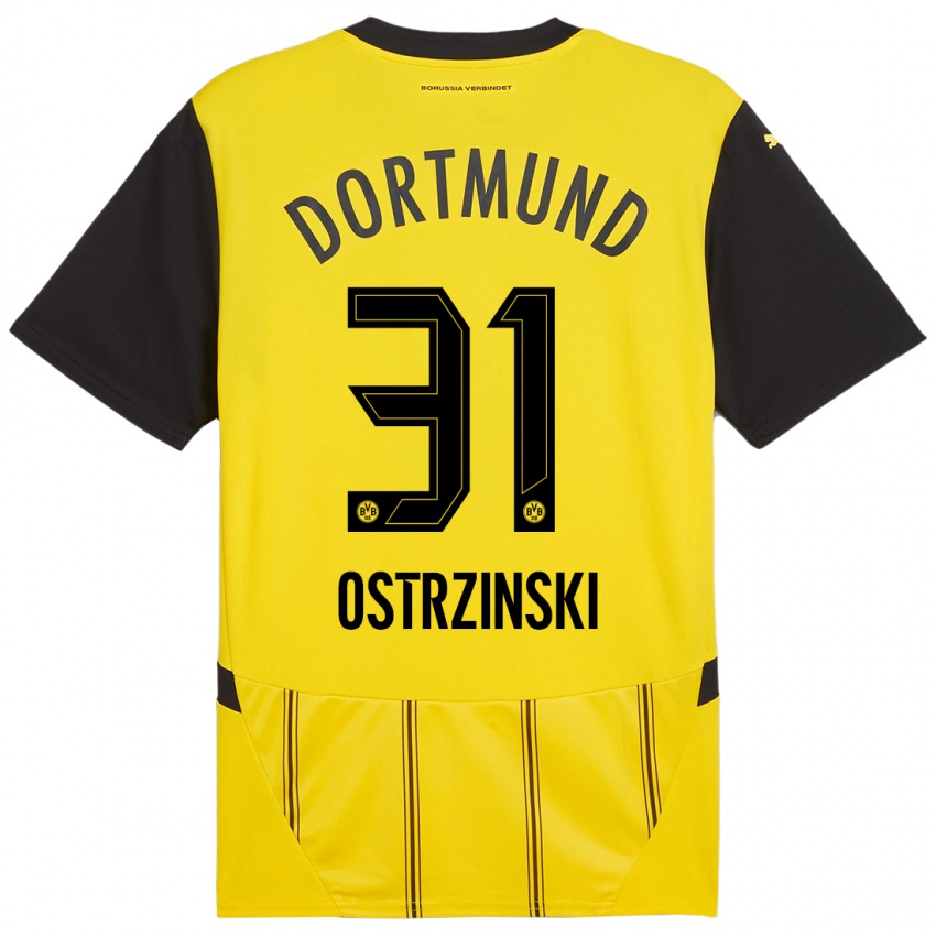 Uomo Maglia Silas Ostrzinski #31 Giallo Nero Kit Gara Home 2024/25 Maglietta