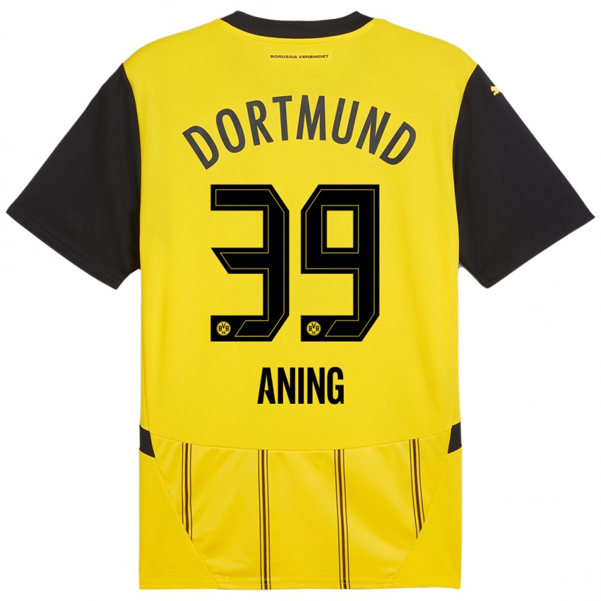 Uomo Maglia Prince Aning #39 Giallo Nero Kit Gara Home 2024/25 Maglietta