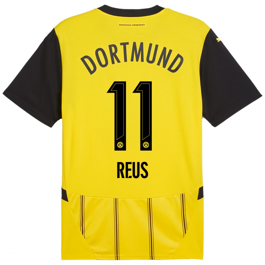 Uomo Maglia Marco Reus #11 Giallo Nero Kit Gara Home 2024/25 Maglietta