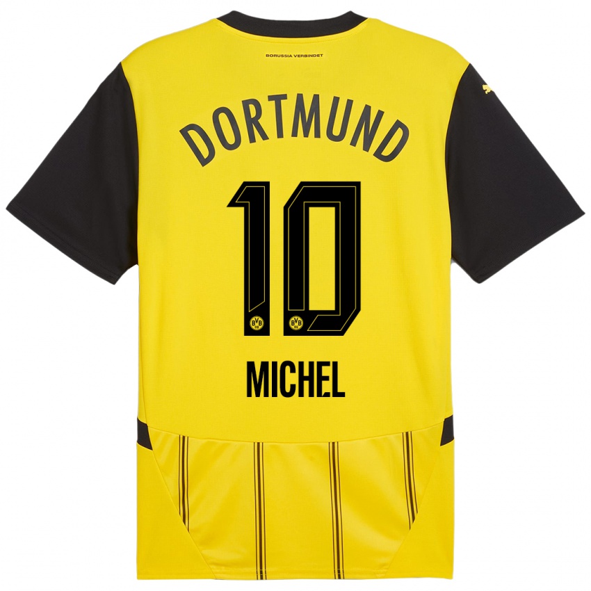 Uomo Maglia Falko Michel #10 Giallo Nero Kit Gara Home 2024/25 Maglietta