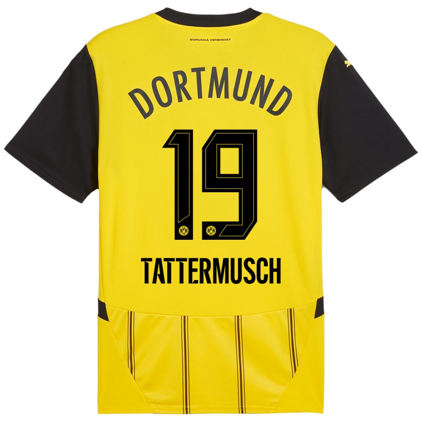 Uomo Maglia Ted Tattermusch #19 Giallo Nero Kit Gara Home 2024/25 Maglietta