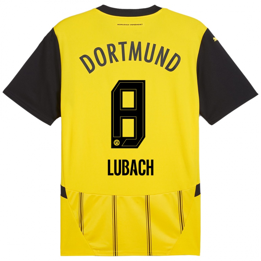 Uomo Maglia Rafael Lubach #8 Giallo Nero Kit Gara Home 2024/25 Maglietta